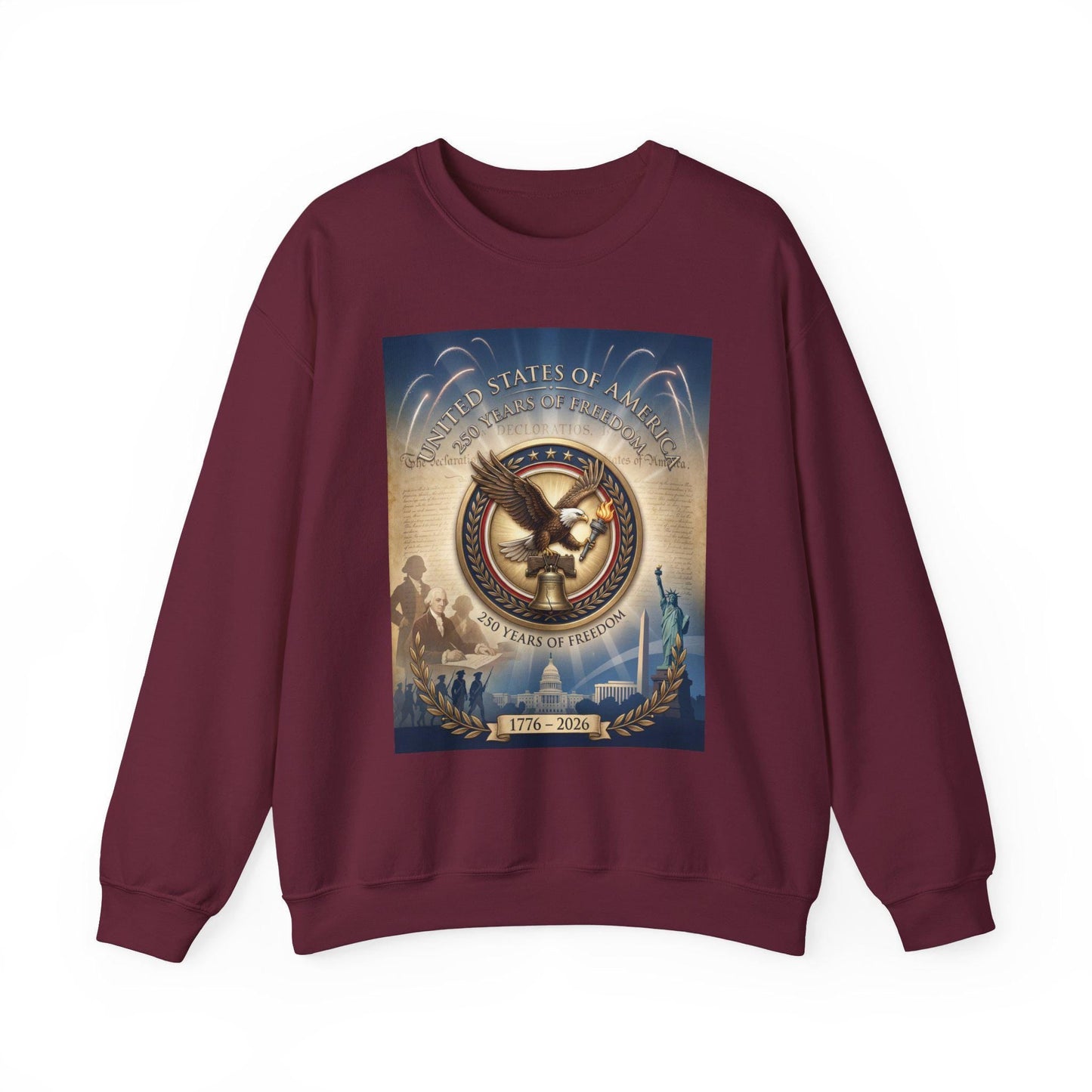 250th Anniversary America Graphic Crewneck Sweatshirt | Patriotic | Loki's Shop Too