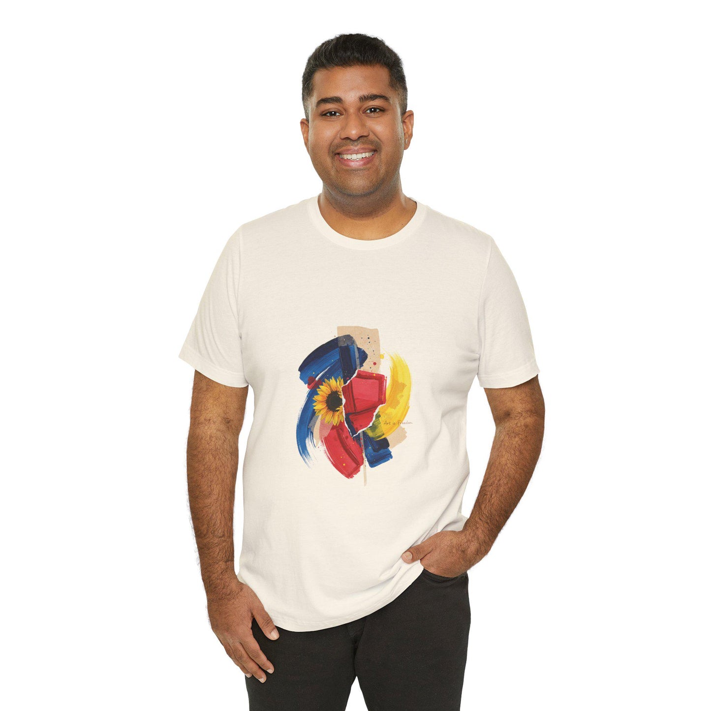 Abstract Floral Brushstrokes Tee Artsy Painterly Floral Graphic T-Shirt | Loki's Shop Too