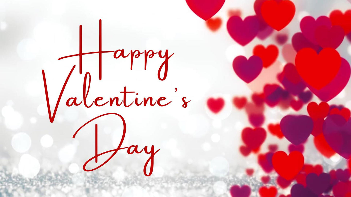 Happy Valentine’s Day Card Printable | Romantic Heart Valentine Greeting Card | Instant Download Valentine Card | Cute Red & Pink Hearts | Loki's Shop Too