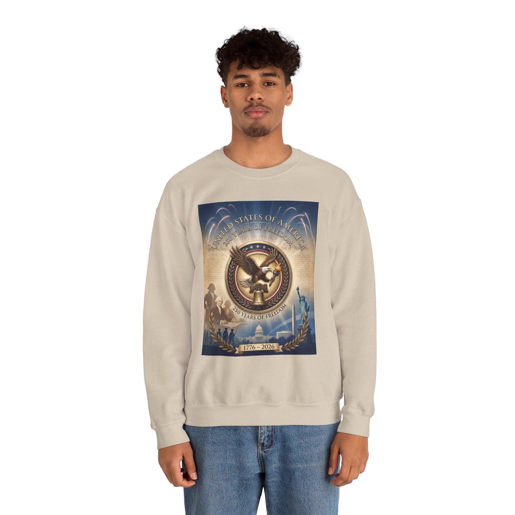 250th Anniversary America Graphic Crewneck Sweatshirt | Patriotic | Loki's Shop Too