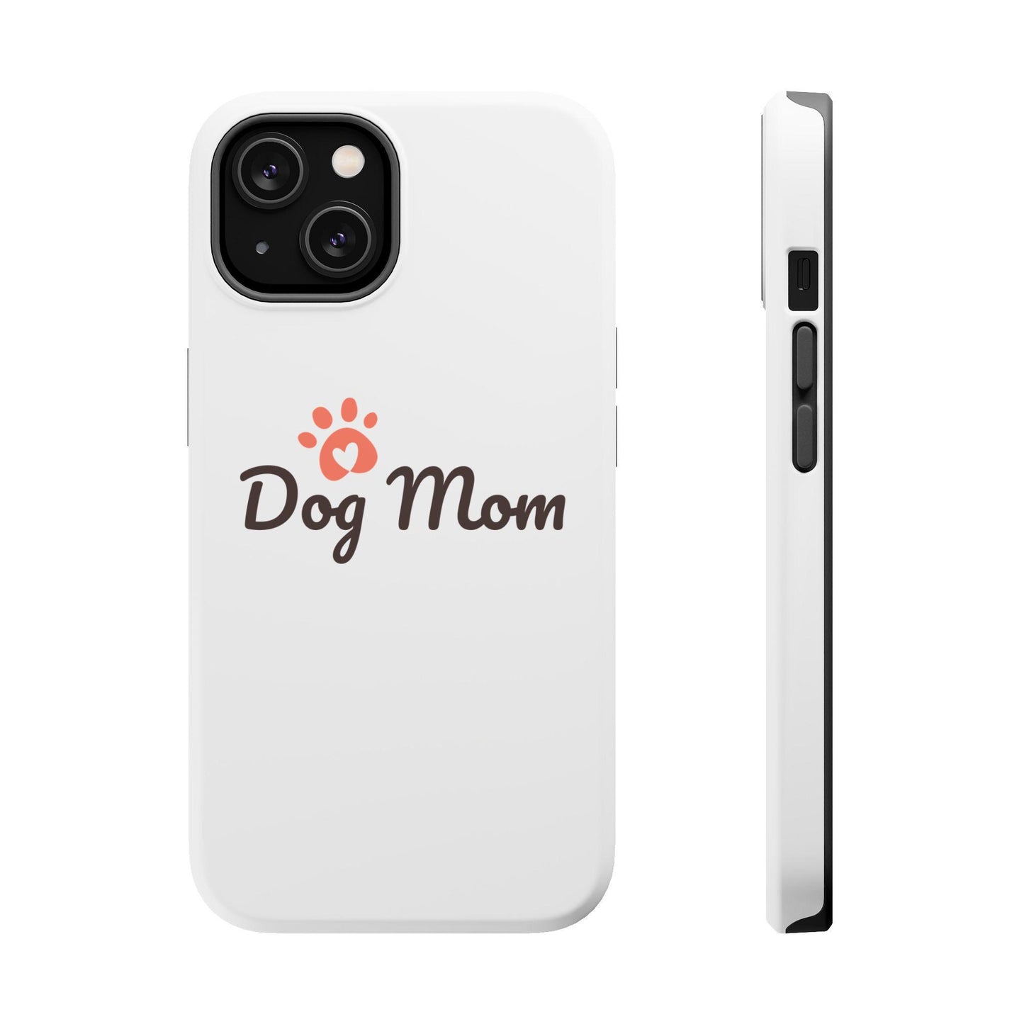 Dog Mom Magnetic Impact-Resistant Phone Cases, Cute Dog Lover Gift, Pet Owner Accessory, Durable iPhone Case, Paw Print Design, Holidays | Loki's Shop Too