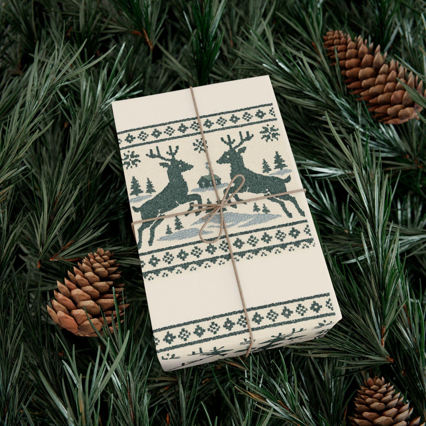 Nordic Reindeer Gift Wrap | Loki's Shop Too