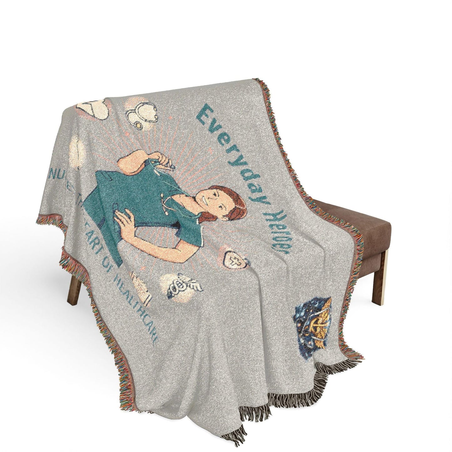 nurse 'everyday heroes' woven blanket
