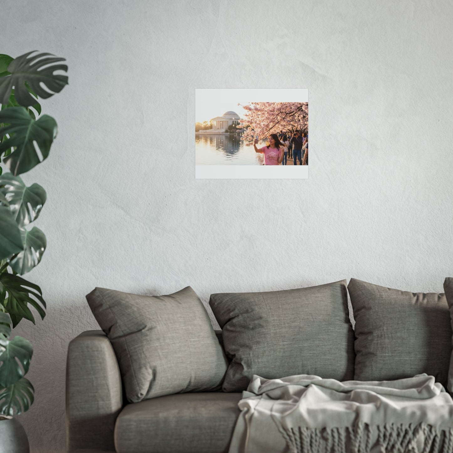 Cherry Blossom Jefferson Memorial Poster, Washington DC Spring Photography | Loki's Shop Too