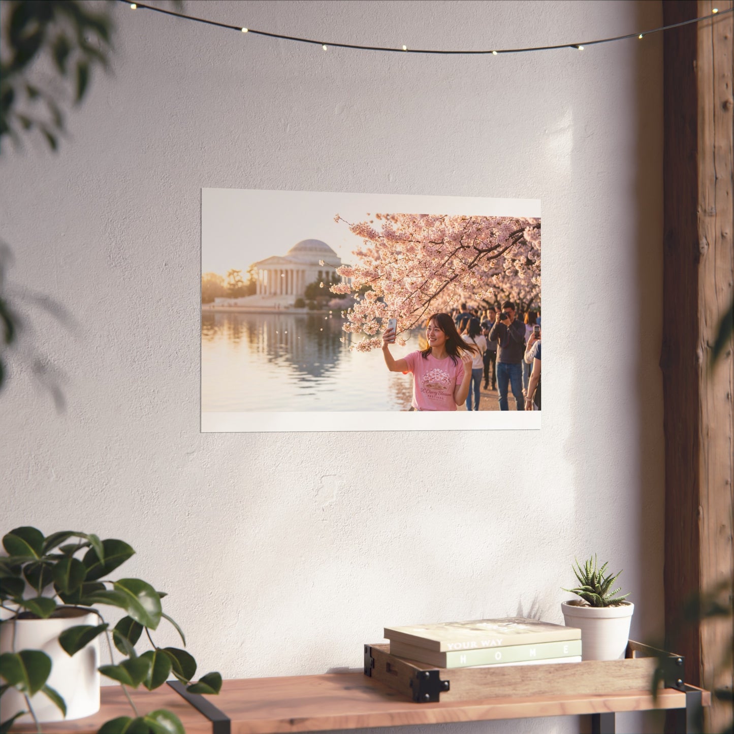 Cherry Blossom Jefferson Memorial Poster, Washington DC Spring Photography | Loki's Shop Too