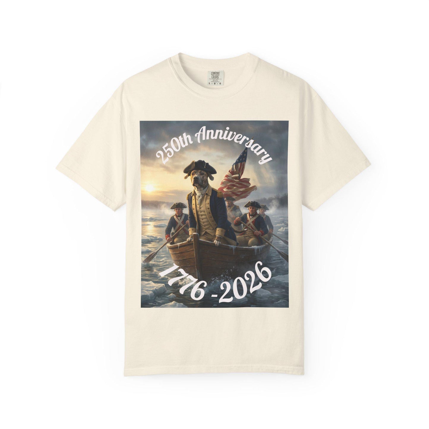 250th Anniversary Shirt, Washington (Loki) Crossing the Deleware, Comfort Colors Tee | Loki's Shop Too