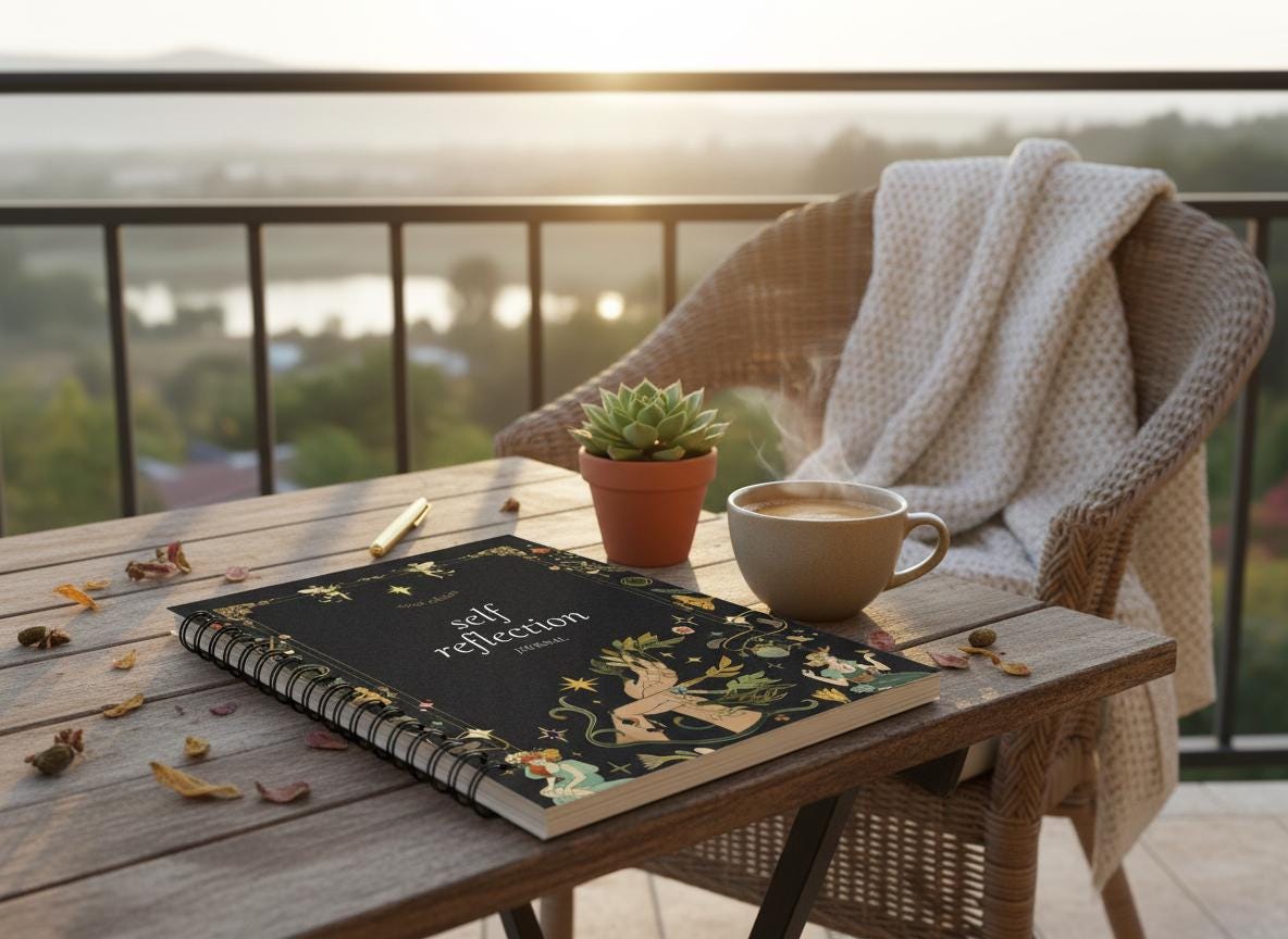 Floral Vintage Self-Improvement Journal | Printable & Digital Notes Page | Instant Download | Loki's Shop Too