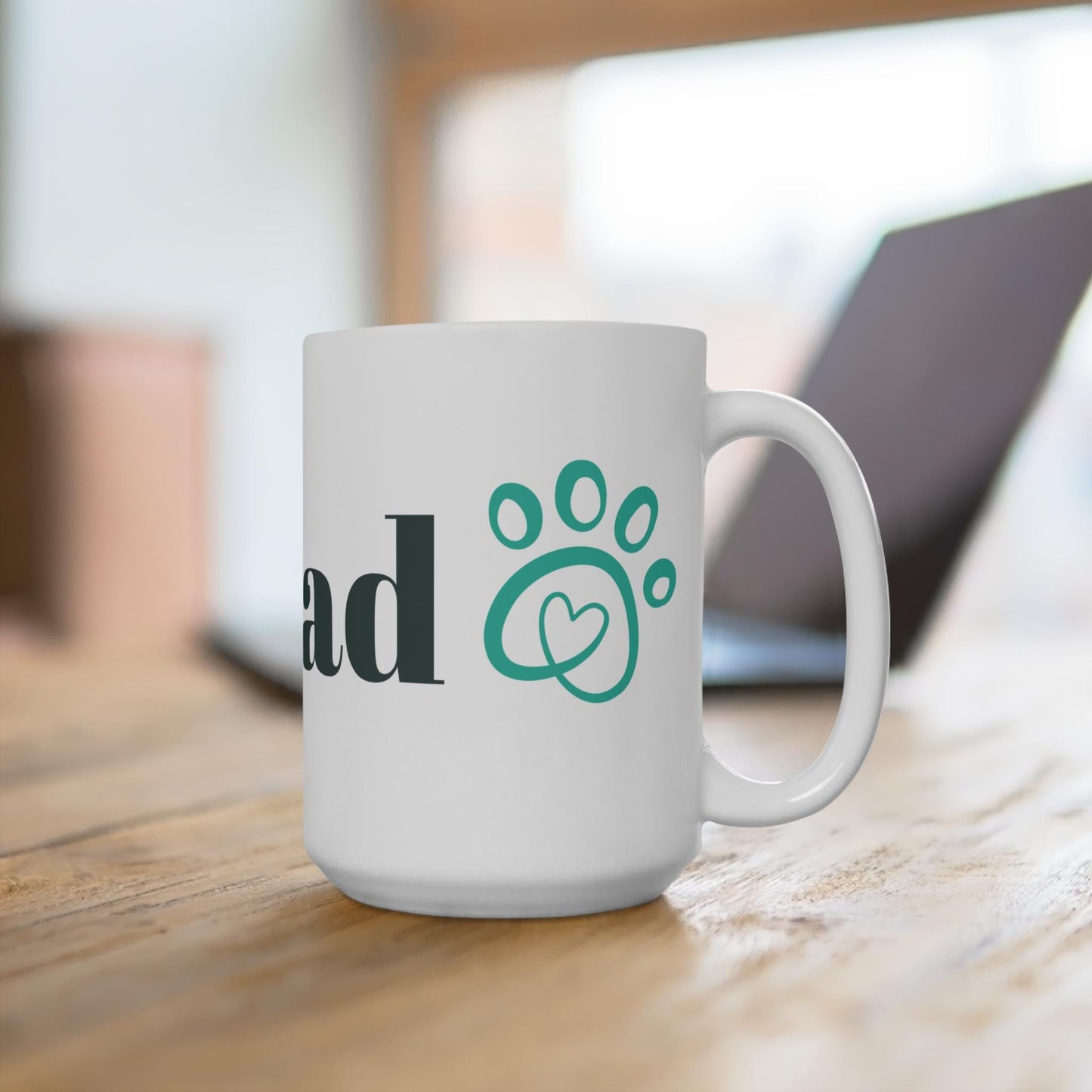 Paw Print Mug, Dog Dad Gift, Pet Lover Coffee Cup