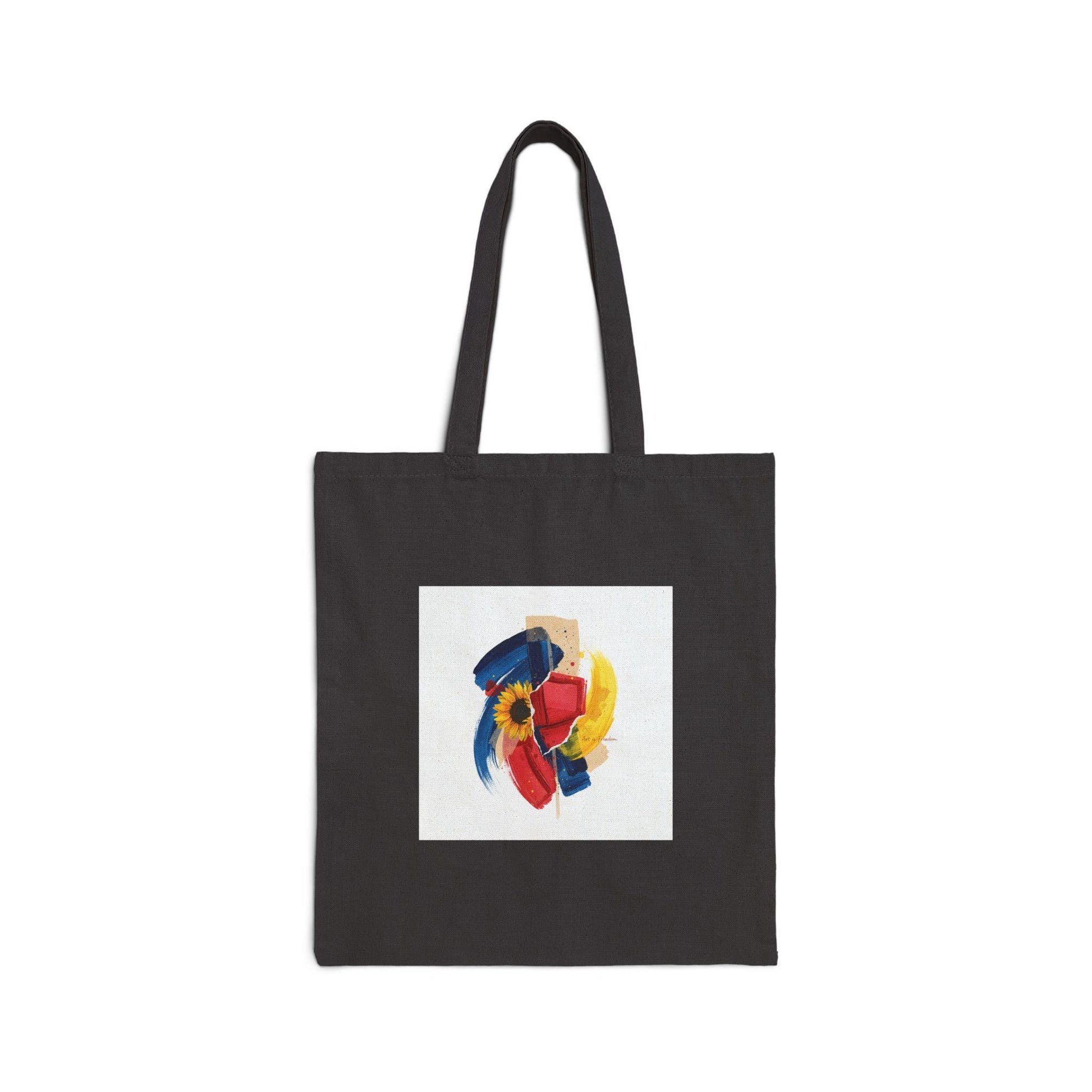 painterly abstract floral tote