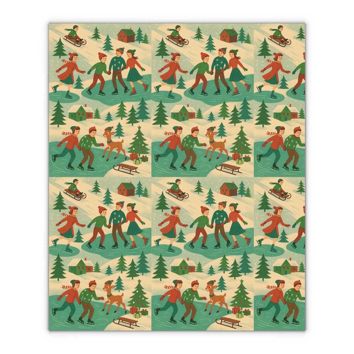 Eco-Friendly Winter Gift Wrap Sheets Christmas Birthday Festive Paper | Loki's Shop Too