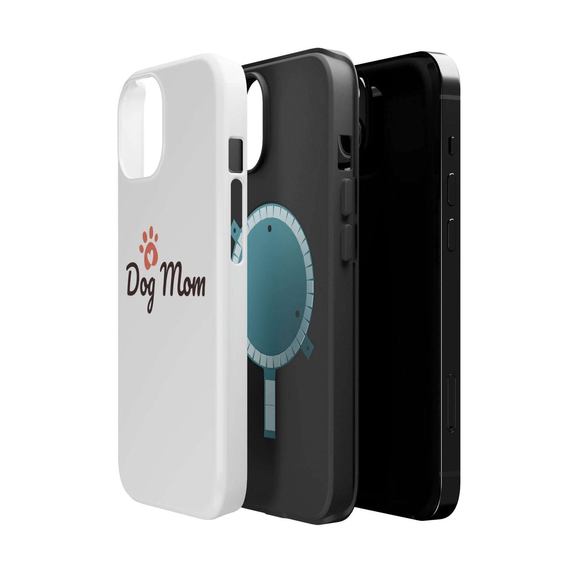 Dog Mom Magnetic Impact-Resistant Phone Cases, Cute Dog Lover Gift, Pet Owner Accessory, Durable iPhone Case, Paw Print Design, Holidays | Loki's Shop Too
