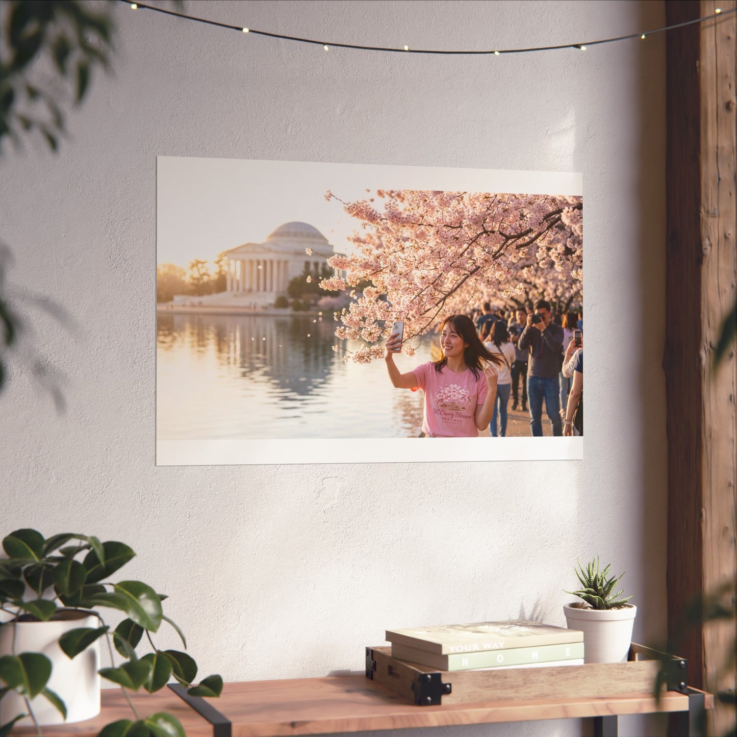 Cherry Blossom Jefferson Memorial Poster, Washington DC Spring Photography | Loki's Shop Too