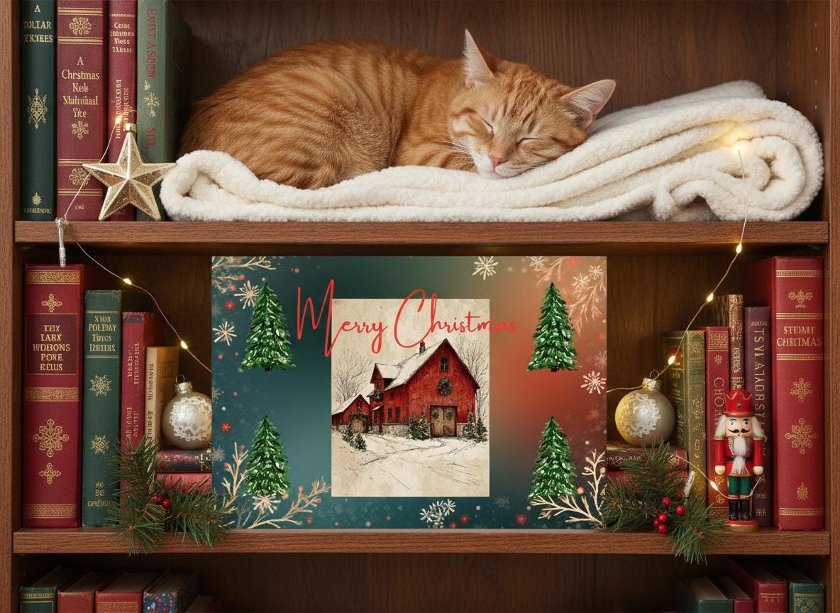 Editable Christmas Photo Card Template | Printable Holiday Card (Digital Download)