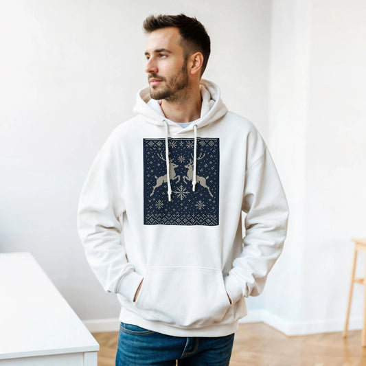 Vintage Nordic Style Pullover Hoodie Cozy Hoodie Timeless Design Sweater Clothing Warm Winter Outfit | Loki's Shop Too