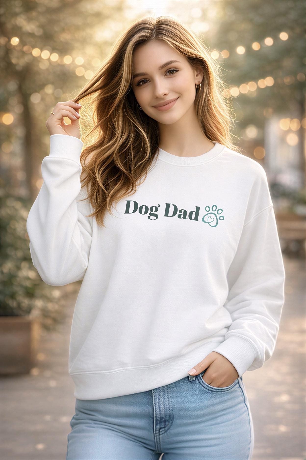 Dog Dad Crewneck Sweatshirt | Perfect Gift for Pet Lovers, Casual Wear, Dog Owner Apparel, Cozy Sweater, Animal Lover Gift