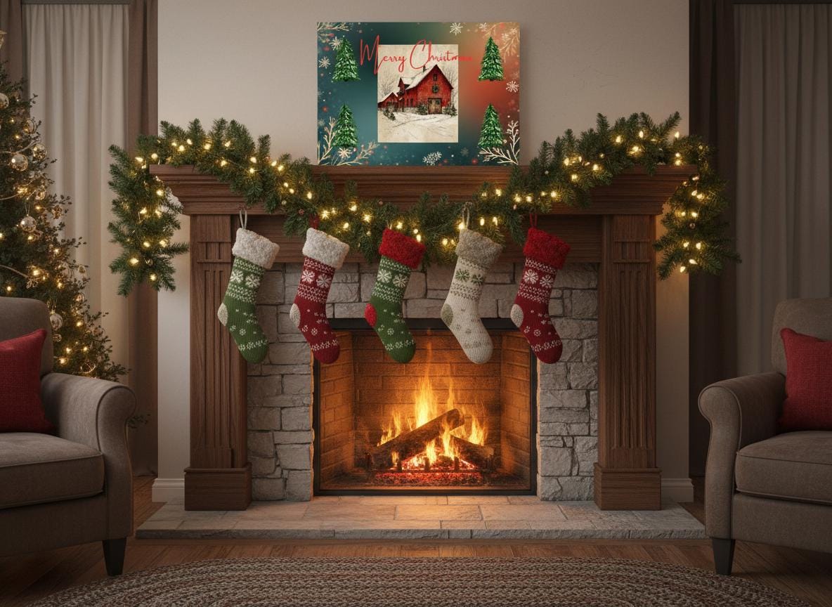 Editable Christmas Photo Card Template | Printable Holiday Card (Digital Download)