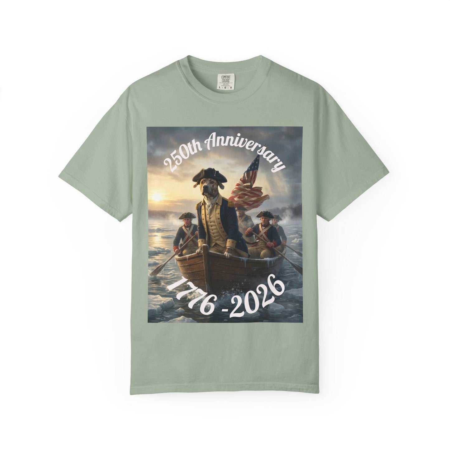 250th Anniversary Shirt, Washington (Loki) Crossing the Deleware, Comfort Colors Tee | Loki's Shop Too