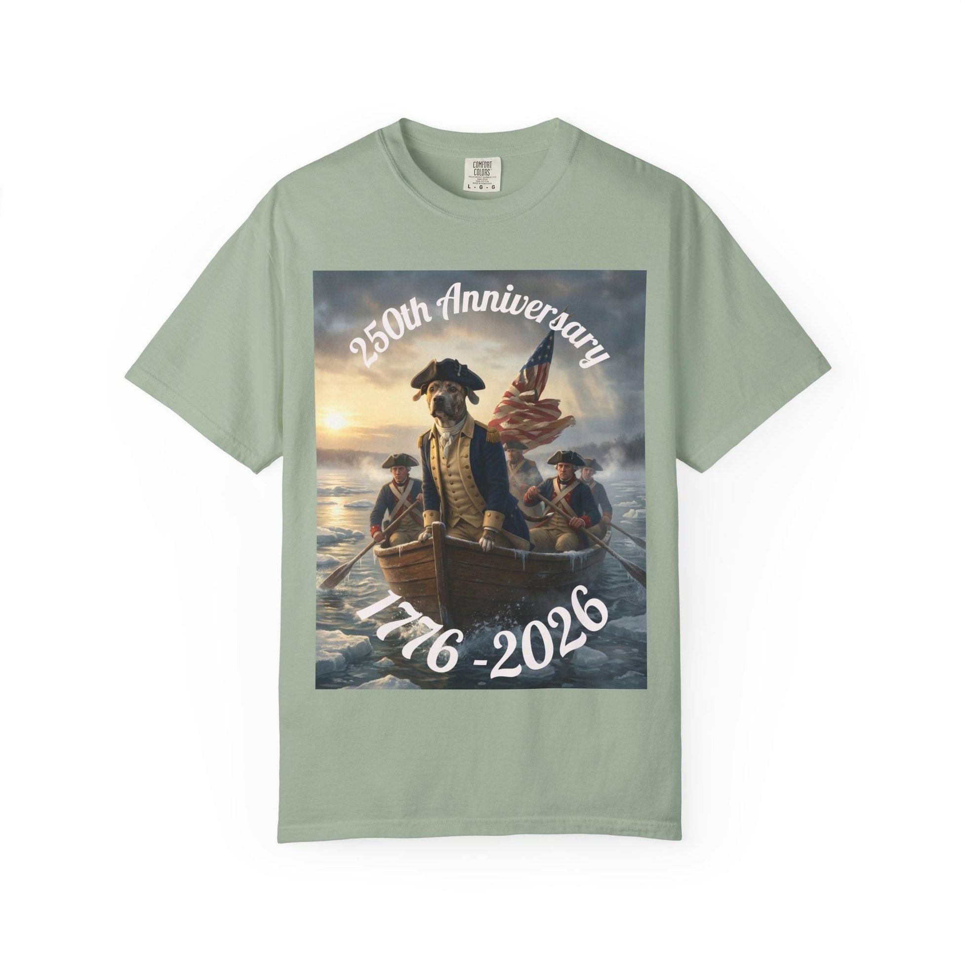 250th Anniversary Shirt, Washington (Loki) Crossing the Deleware, Comfort Colors Tee | Loki's Shop Too