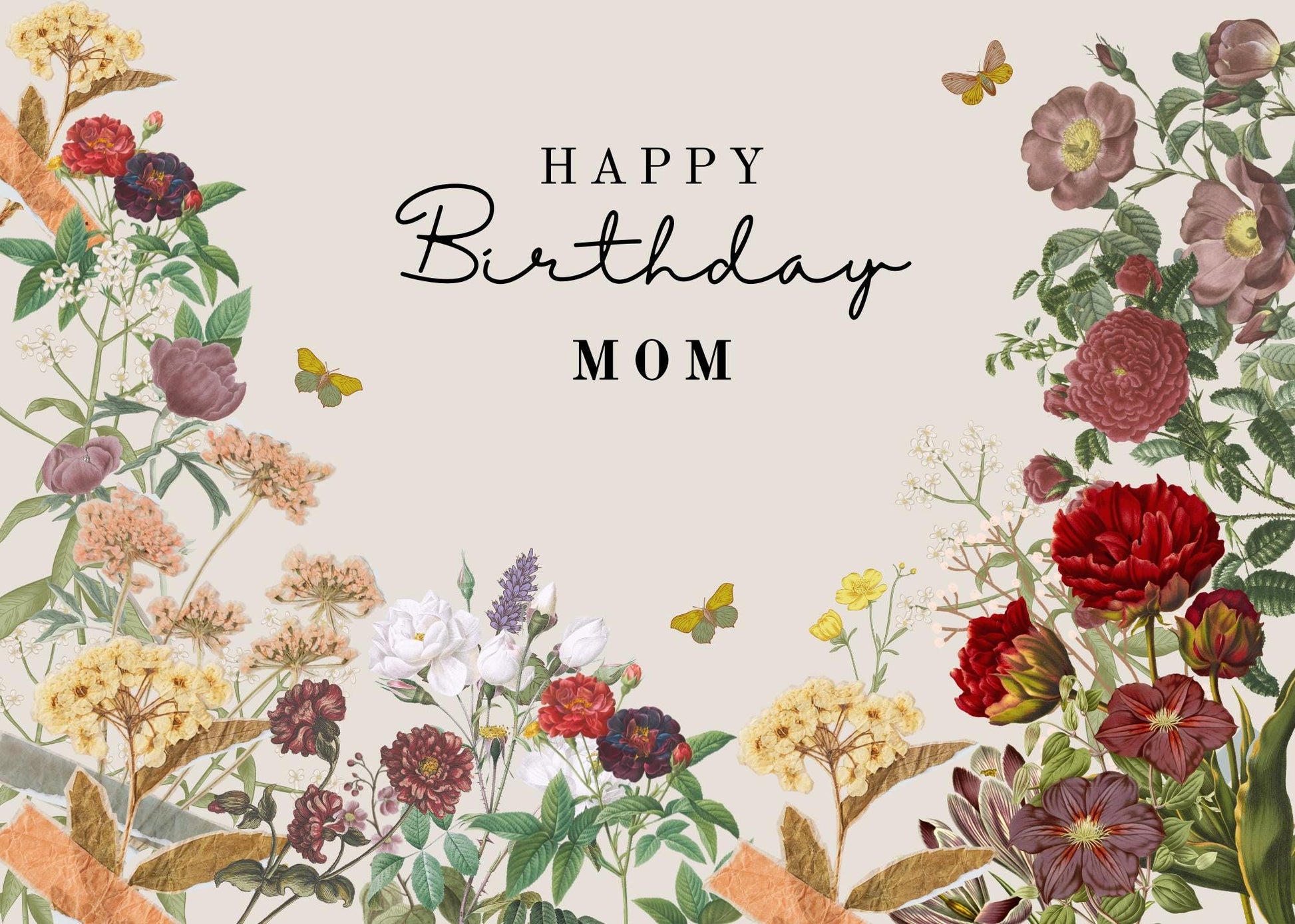 Animated Floral Birthday eCard | Editable Canva Template (Digital Download) | Loki's Shop Too