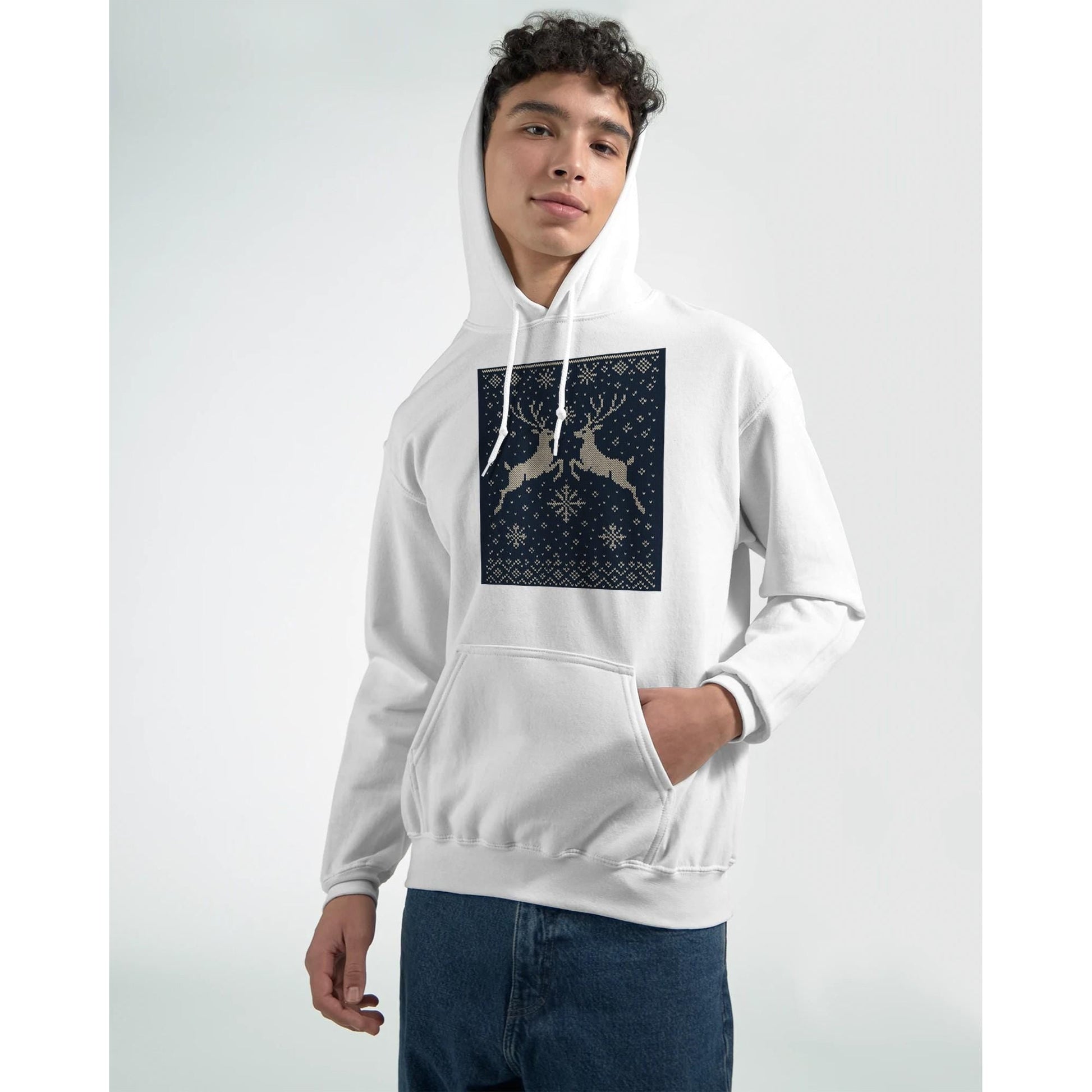 Vintage Nordic Style Pullover Hoodie Cozy Hoodie Timeless Design Sweater Clothing Warm Winter Outfit | Loki's Shop Too