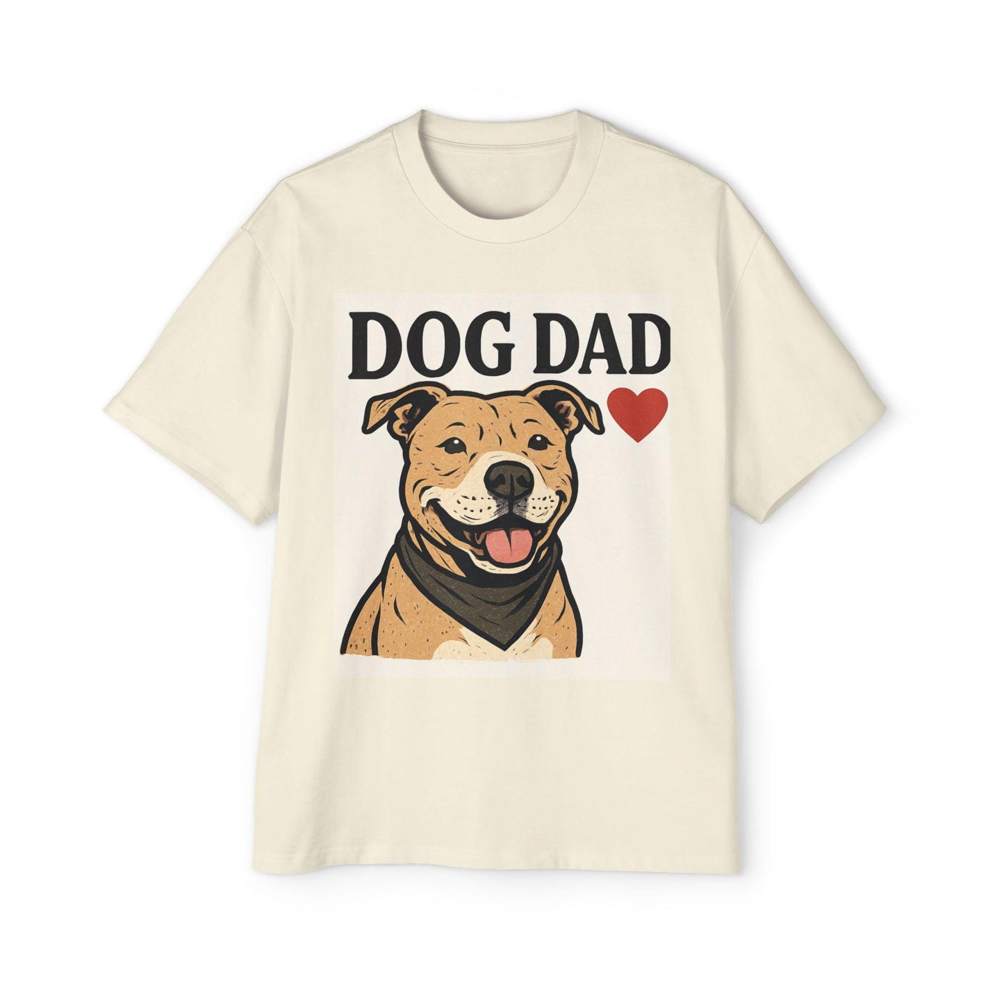 Dog Dad Heavy Oversized Tee, Funny Pet Lover Shirt, Perfect Gift for Dog Dads, Casual Wear, Birthday Gift | Loki's Shop Too
