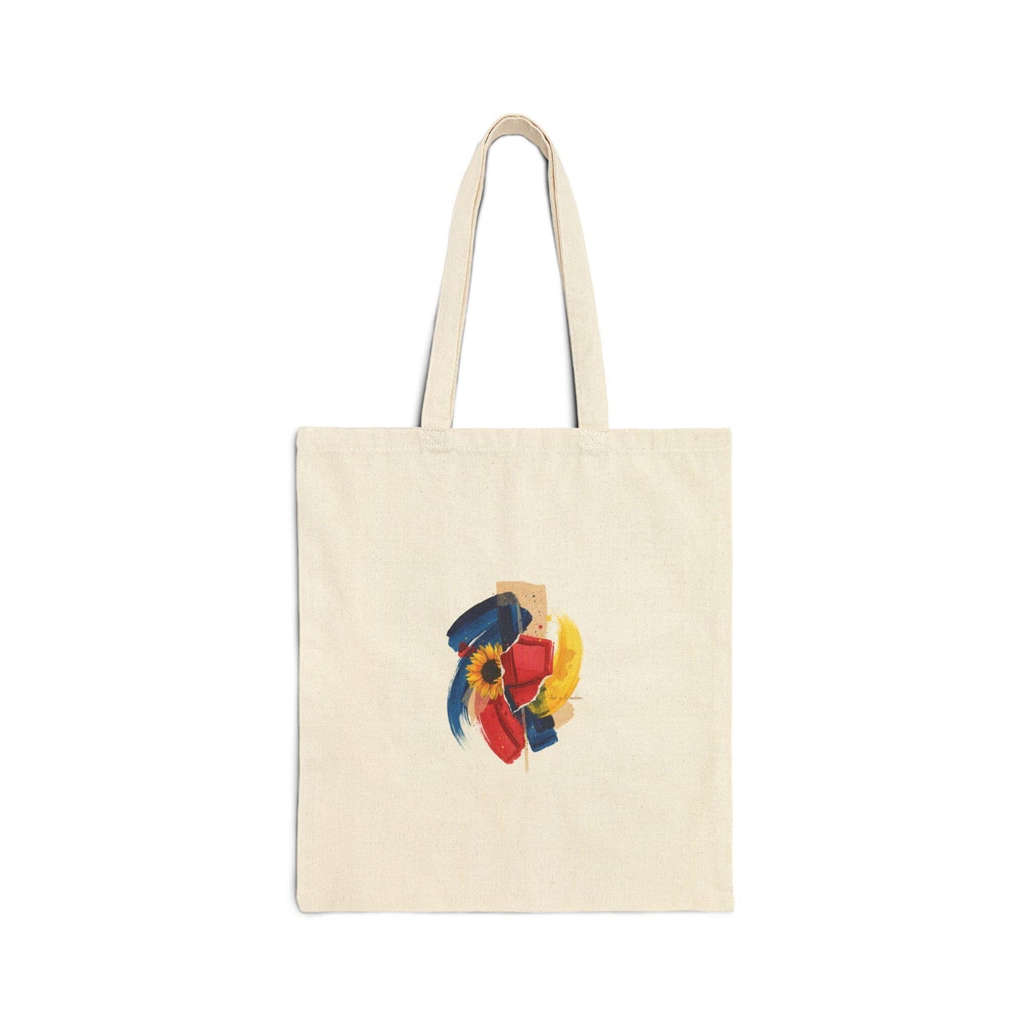 Painterly Abstract Floral Tote | Craft Maximalism, Brushstroke Artsy Canvas | Loki's Shop Too