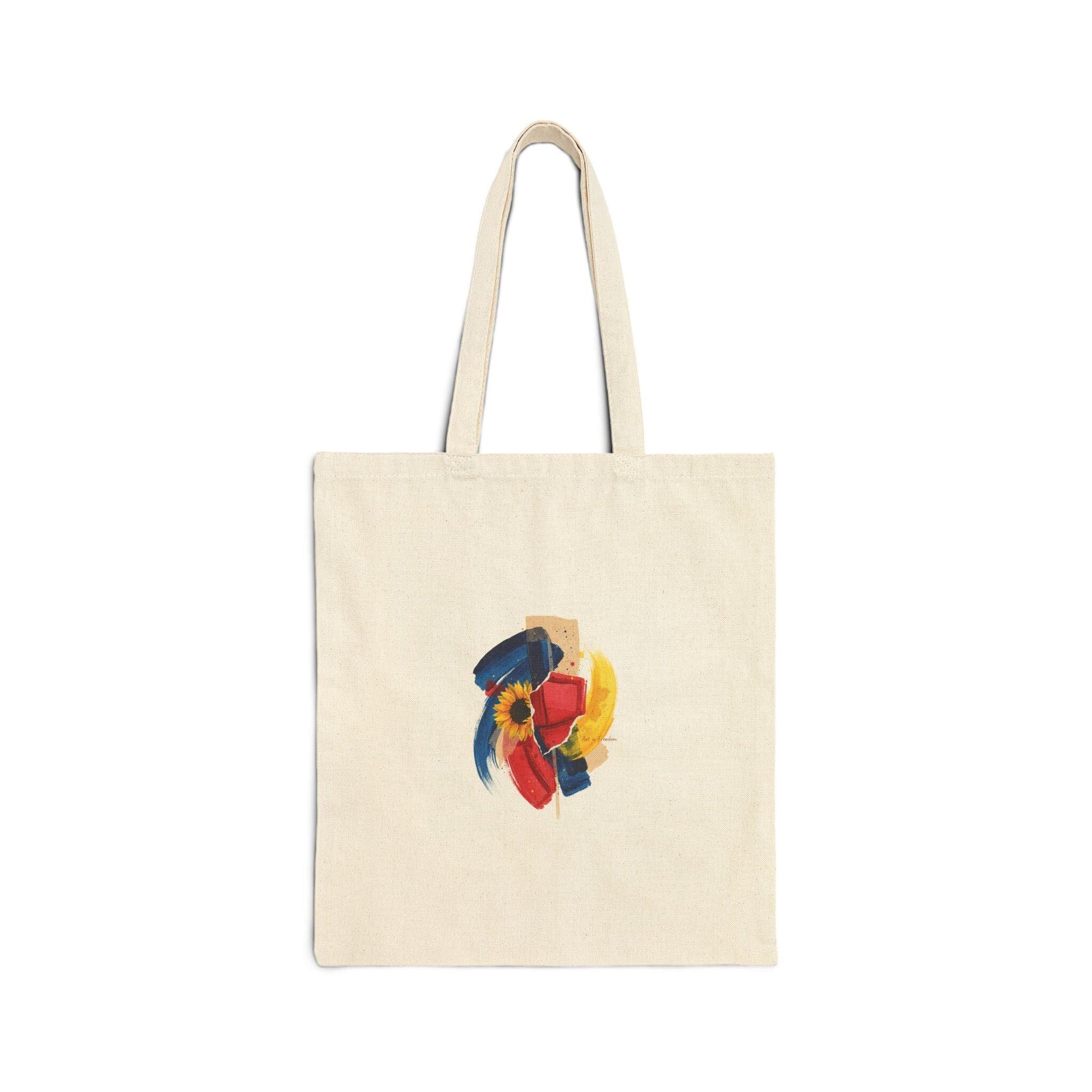 Painterly Abstract Floral Tote | Craft Maximalism, Brushstroke Artsy Canvas | Loki's Shop Too