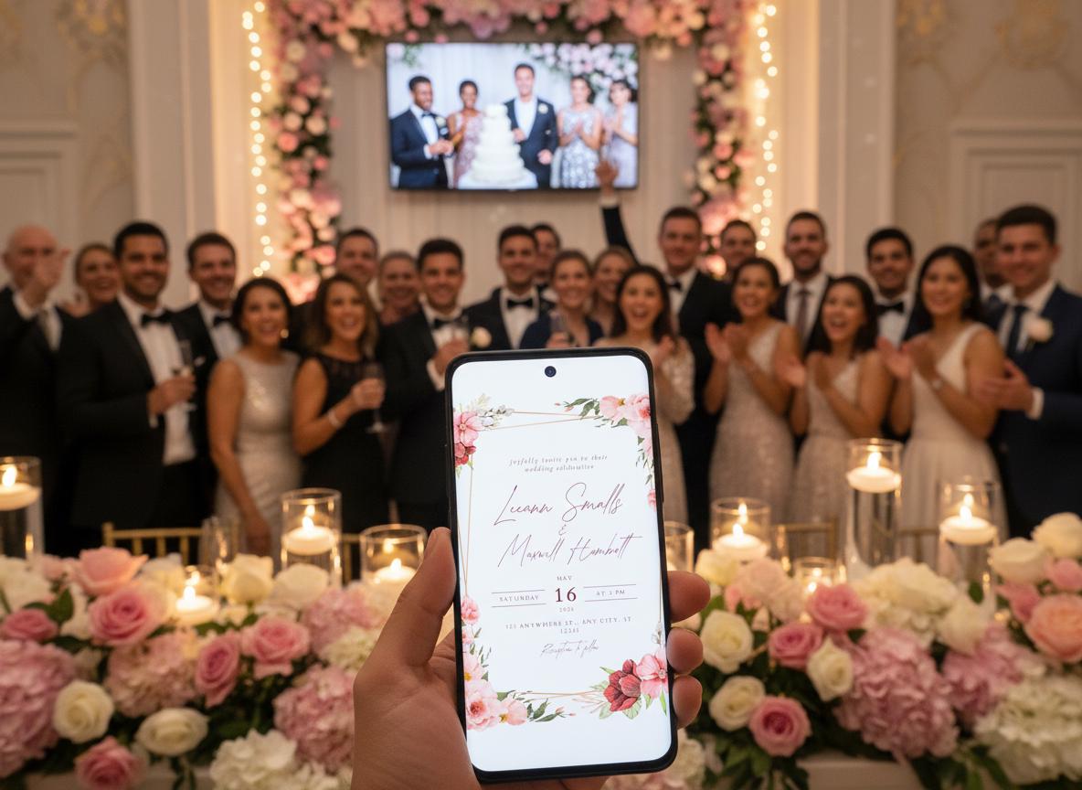 Customizable Floral Wedding Evite Canva Template | Elegant Digital Invitation | Editable & Instant Download | Loki's Shop Too