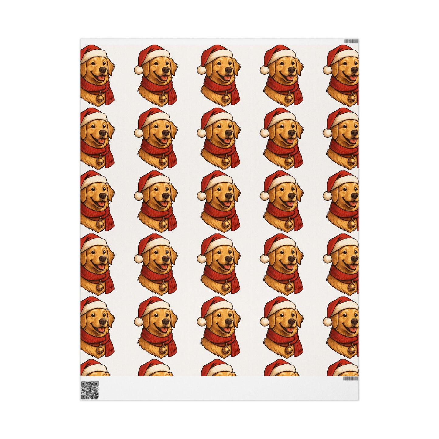 Golden Retriever Santa Wrapping Paper, Christmas Dog Gift Wrap | Loki's Shop Too