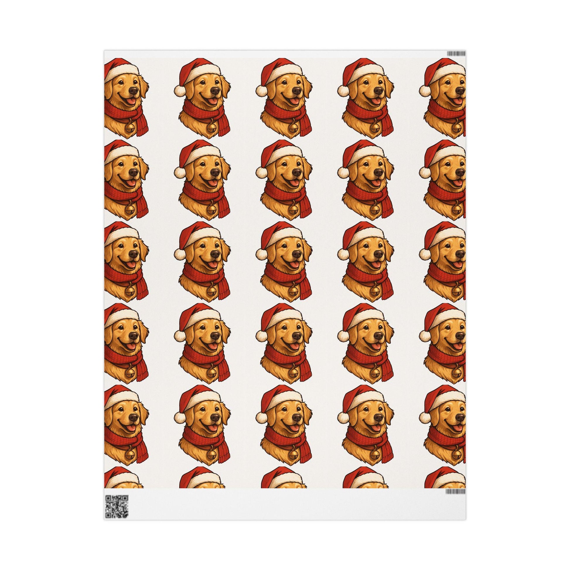 Golden Retriever Santa Wrapping Paper, Christmas Dog Gift Wrap | Loki's Shop Too