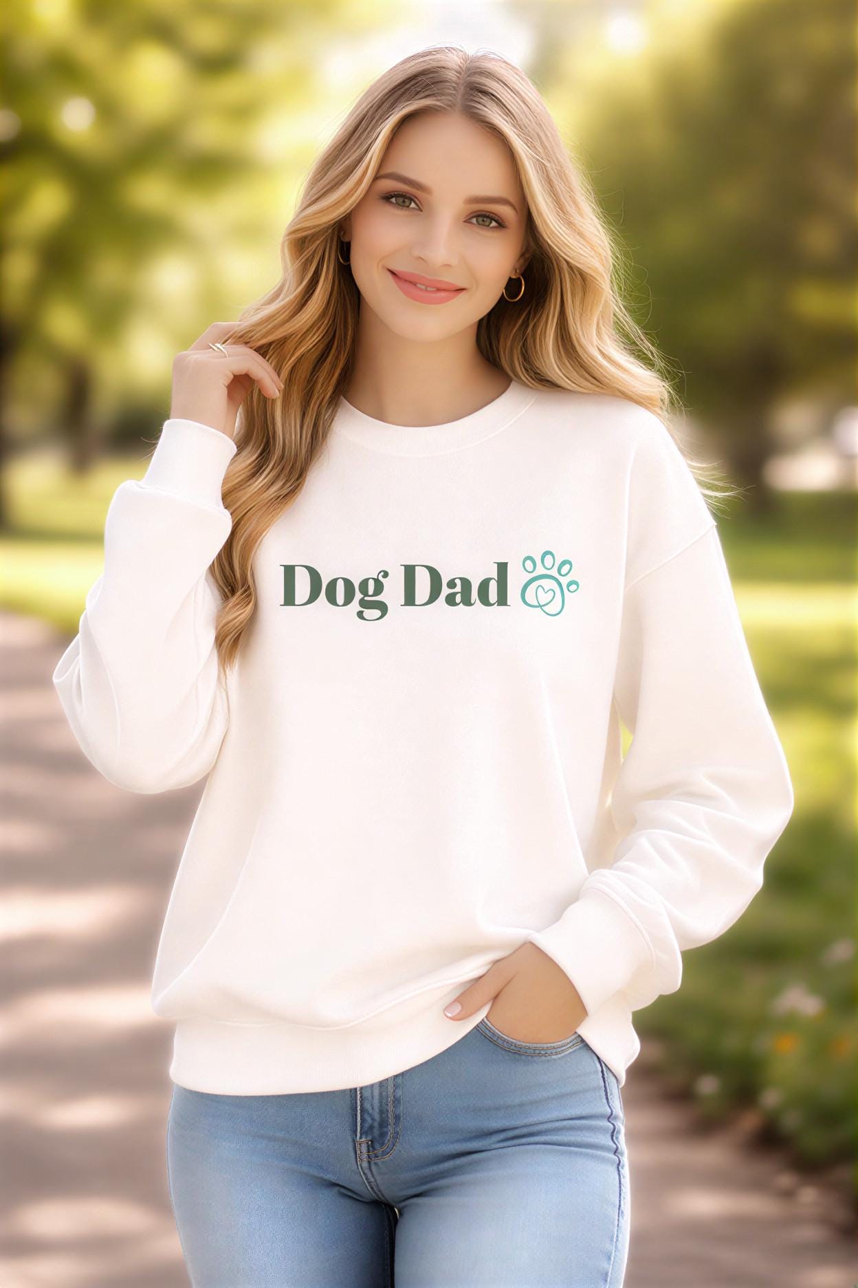 Dog Dad Crewneck Sweatshirt | Perfect Gift for Pet Lovers, Casual Wear, Dog Owner Apparel, Cozy Sweater, Animal Lover Gift