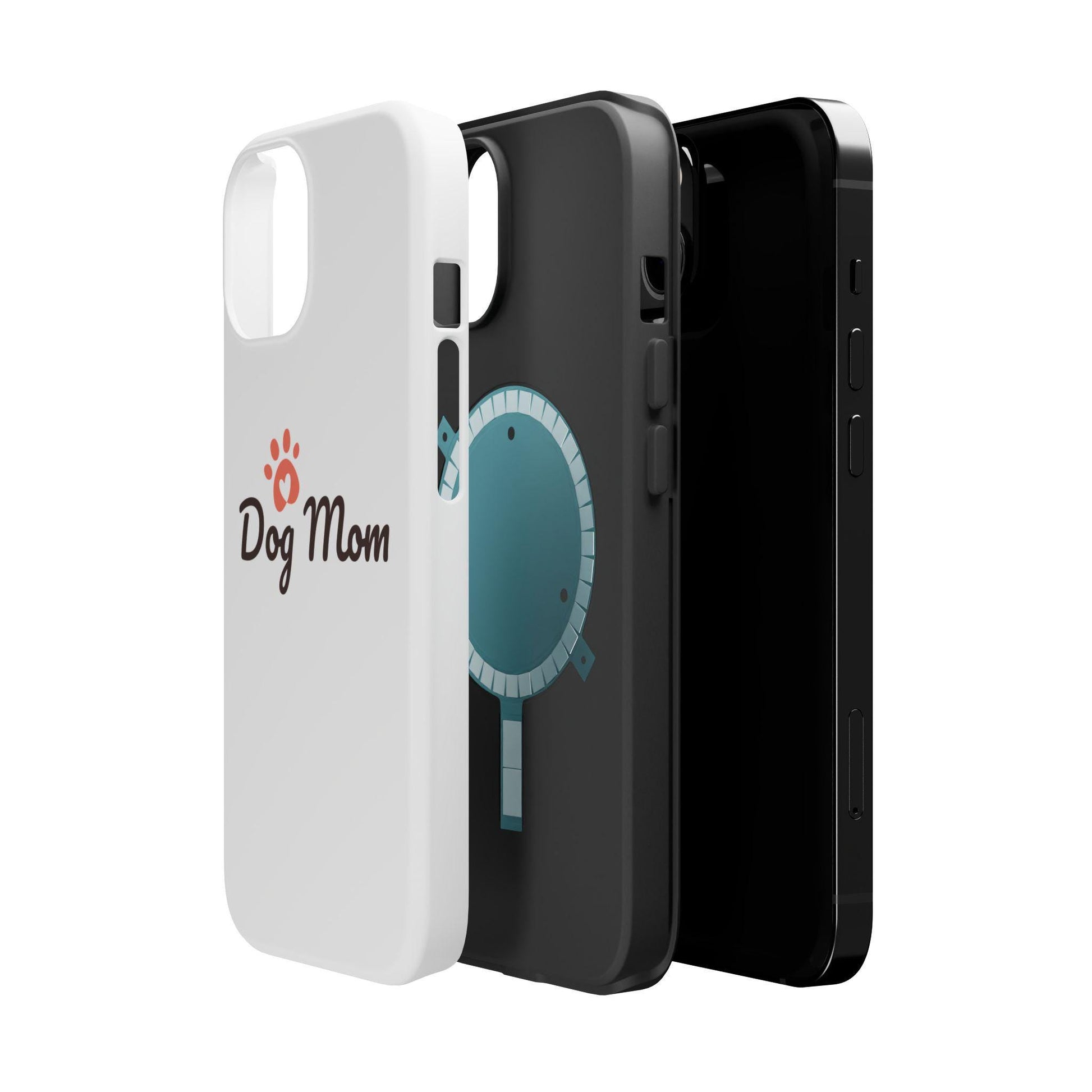 Dog Mom Magnetic Impact-Resistant Phone Cases, Cute Dog Lover Gift, Pet Owner Accessory, Durable iPhone Case, Paw Print Design, Holidays | Loki's Shop Too