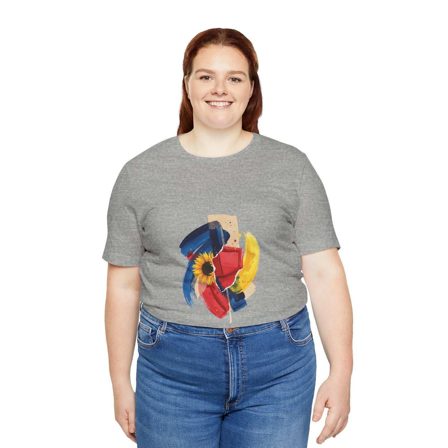 Abstract Floral Brushstrokes Tee Artsy Painterly Floral Graphic T-Shirt | Loki's Shop Too