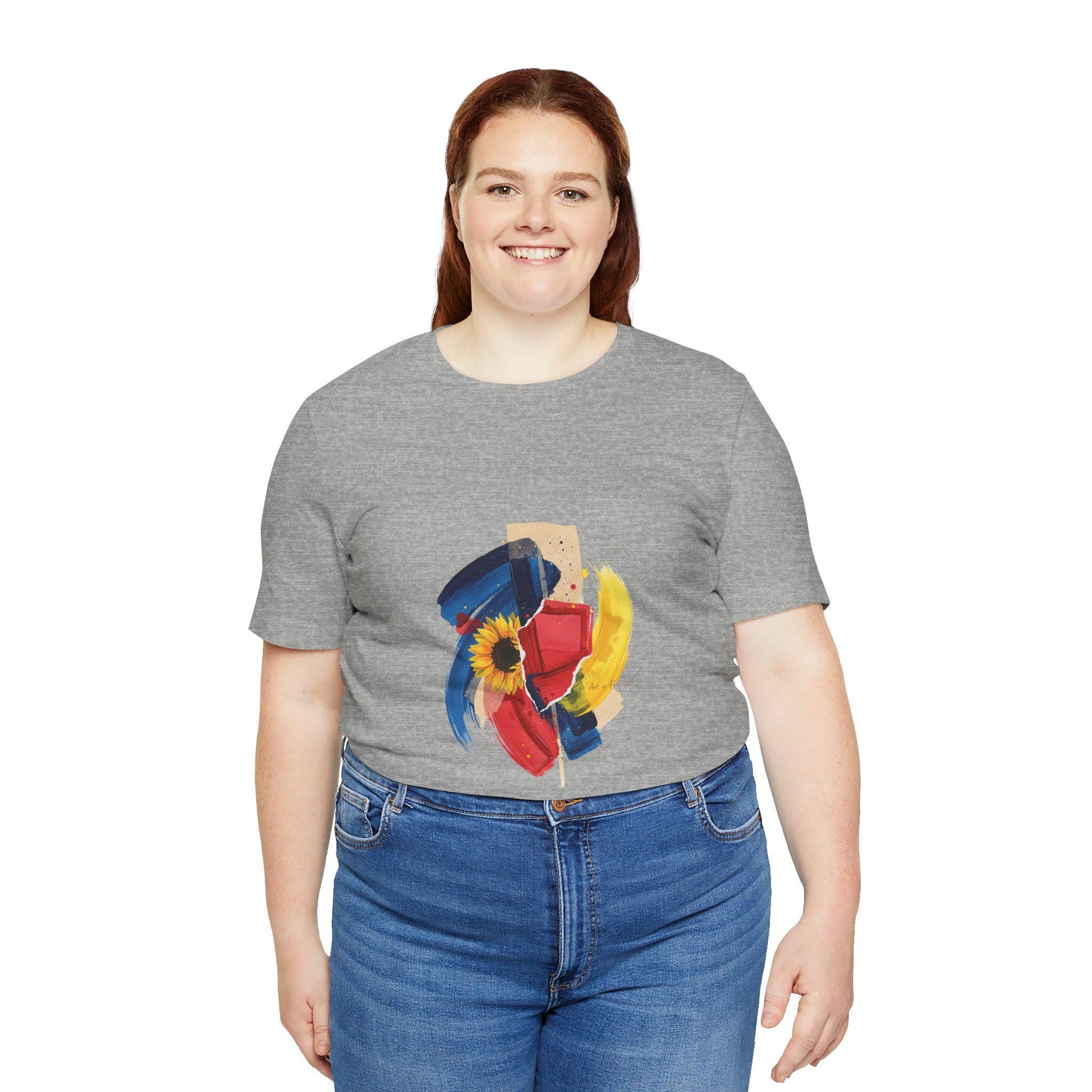 Abstract Floral Brushstrokes Tee Artsy Painterly Floral Graphic T-Shirt | Loki's Shop Too