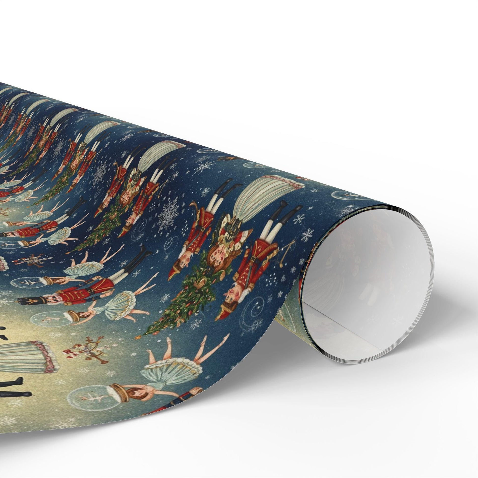 christmas nutcracker gift wrap festive holiday wrapping paper