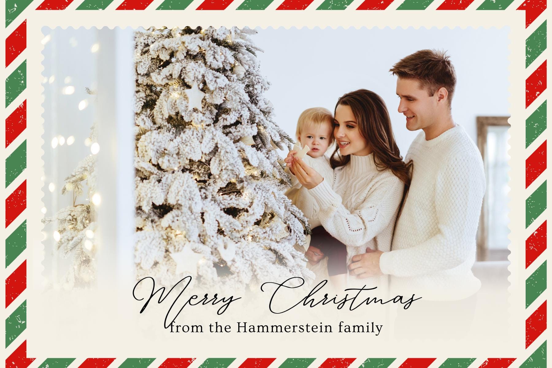 Editable Photo Christmas Card Template Printable Holiday Card (Digital Download) | Loki's Shop Too