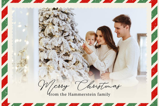 Editable Photo Christmas Card Template Printable Holiday Card (Digital Download) | Loki's Shop Too