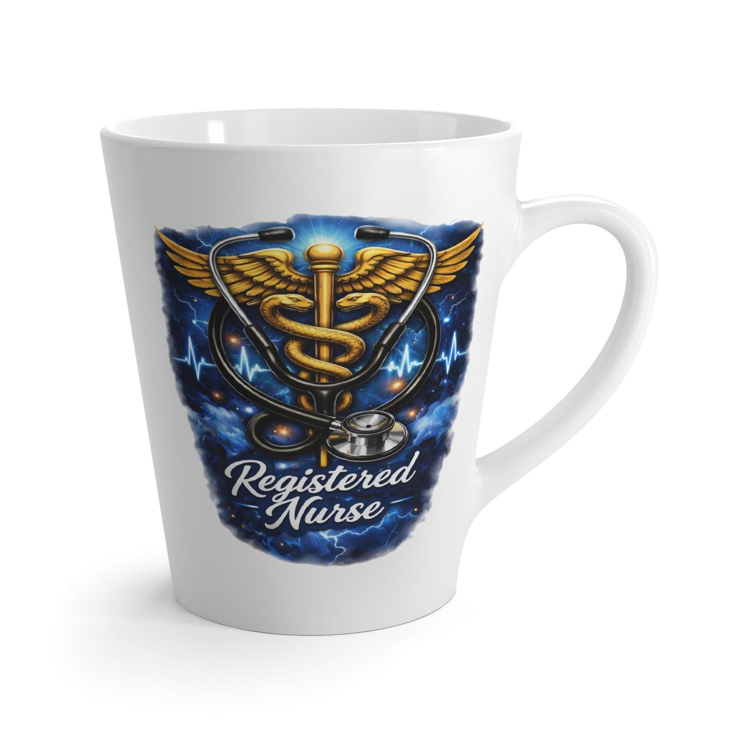 RN Themed Latte Mug | Nursing Medical Coffee Cup | Loki's Shop Too