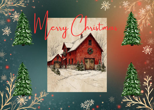 Editable Christmas Photo Card Template | Printable Holiday Card (Digital Download)