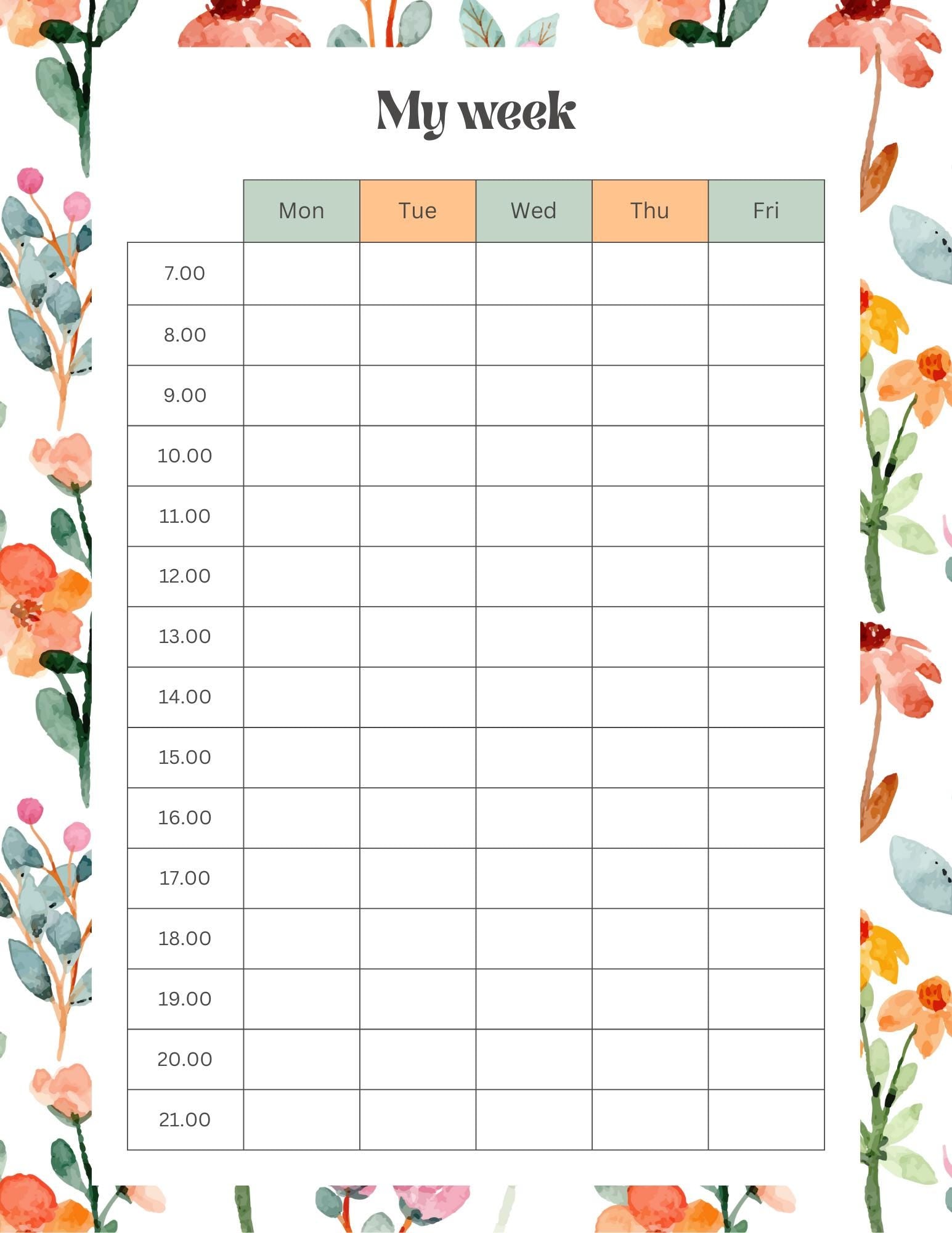 2026 Teacher Planner – Floral Watercolor Pattern Style | Printable Digital Download | Loki's Shop Too