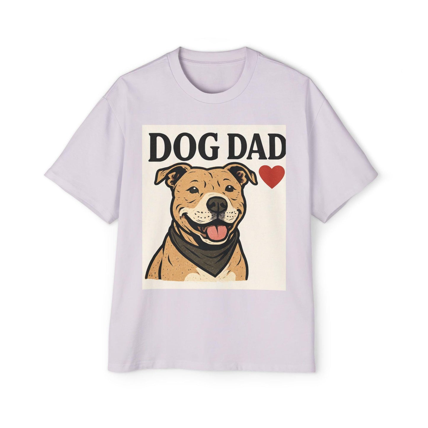 Dog Dad Heavy Oversized Tee, Funny Pet Lover Shirt, Perfect Gift for Dog Dads, Casual Wear, Birthday Gift
