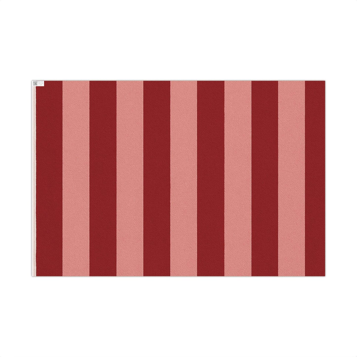 Festive Red Stripe Christmas Gift Wrap Holiday Paper | Loki's Shop Too