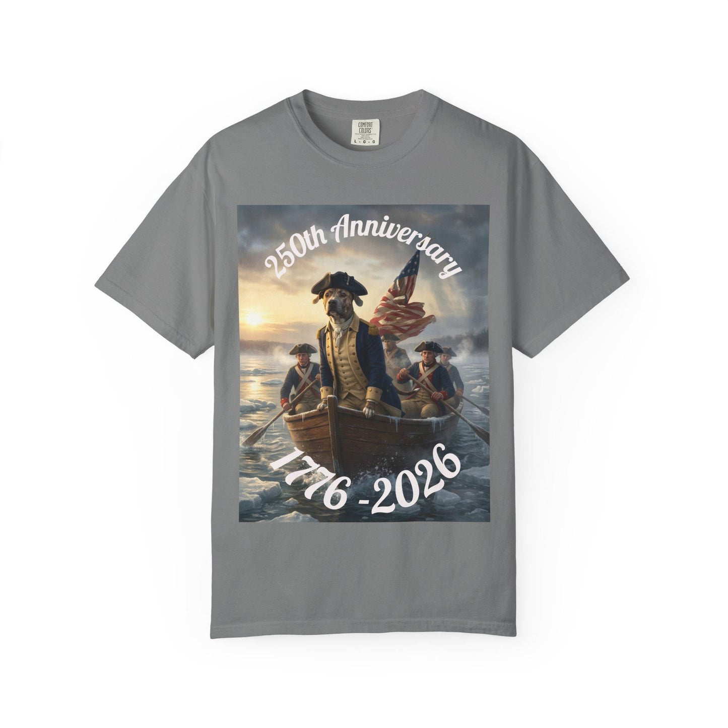 250th Anniversary Shirt, Washington (Loki) Crossing the Deleware, Comfort Colors Tee | Loki's Shop Too