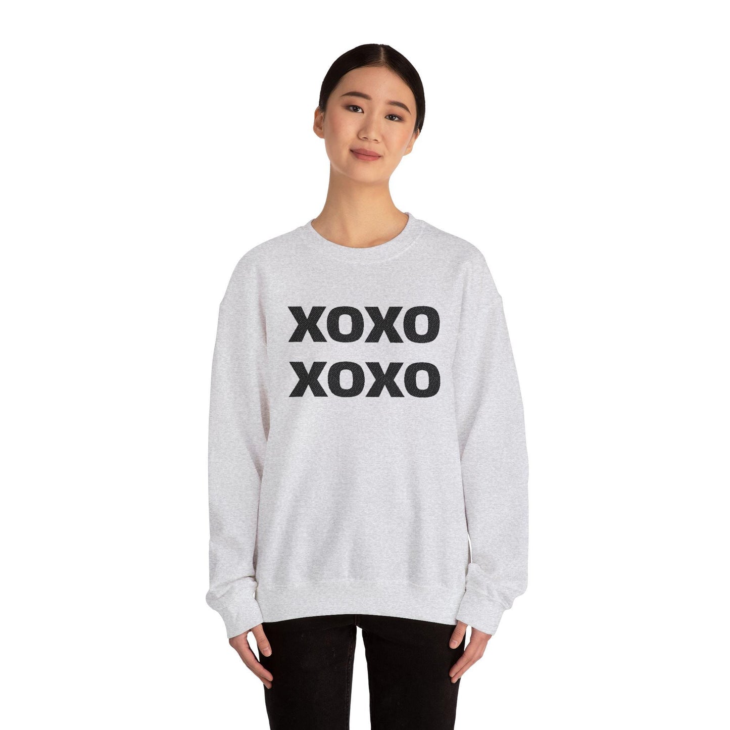 XOXO Block Letters Sweatshirt | Valentine Love Cozy Crewneck | Loki's Shop Too