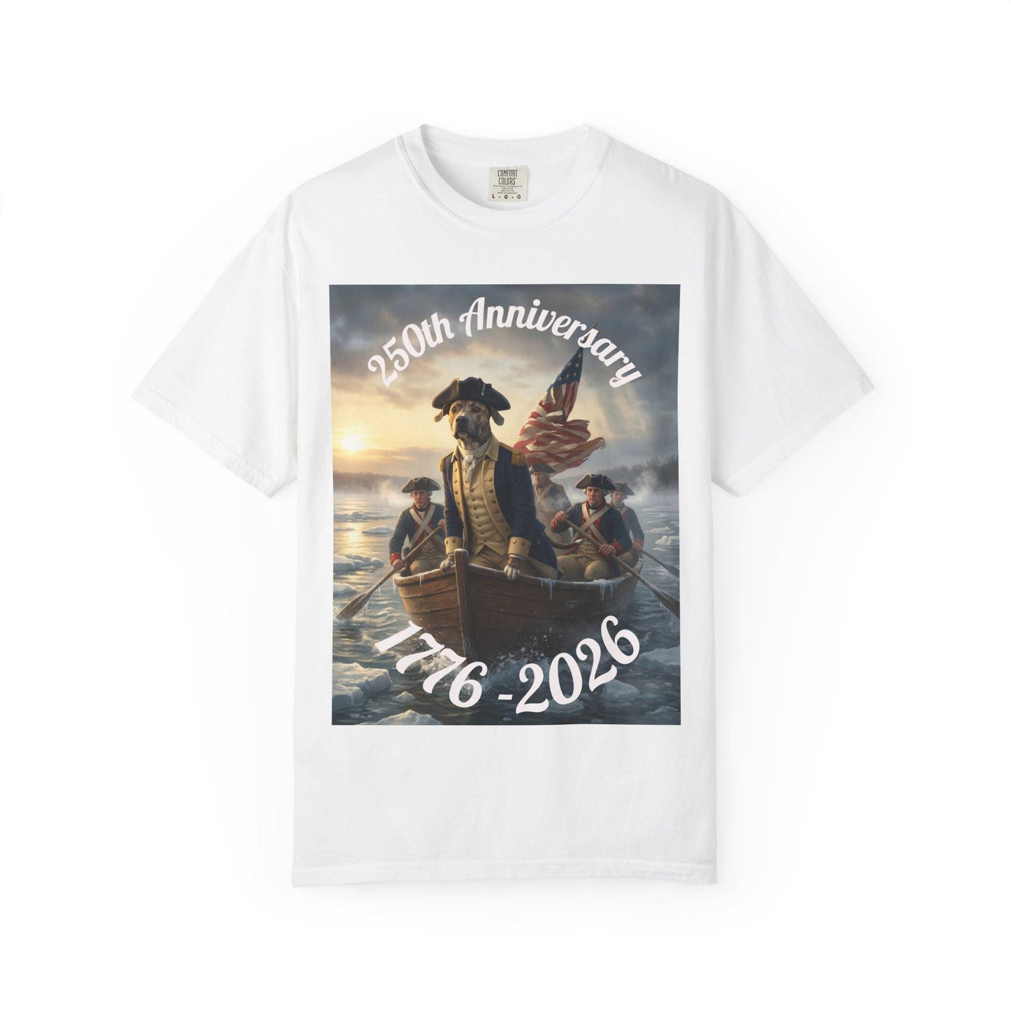 250th Anniversary Shirt, Washington (Loki) Crossing the Deleware, Comfort Colors Tee | Loki's Shop Too