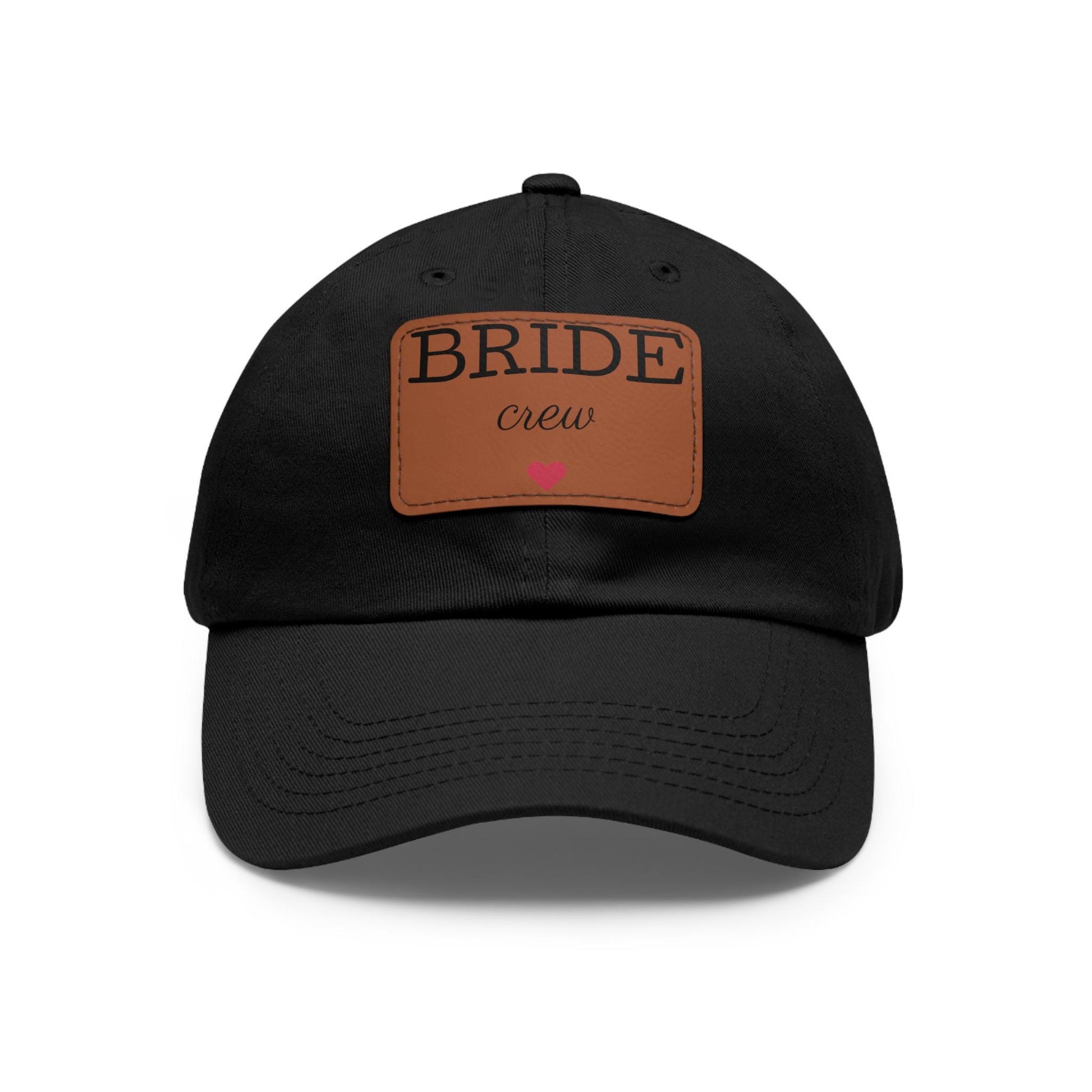 Bride Crew Leather Patch Dad Hat, Bachelorette Party Cap | Loki's Shop Too