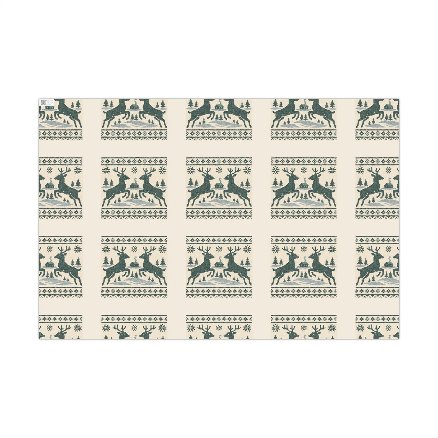 Nordic Reindeer Gift Wrap | Loki's Shop Too