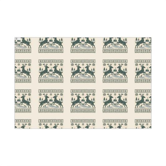 Nordic Reindeer Gift Wrap | Loki's Shop Too
