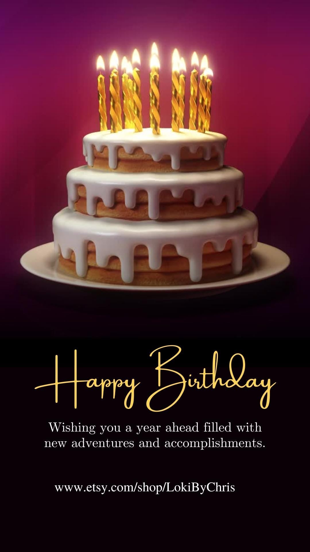 Colorful Neon Happy Birthday eCard | Editable Canva Template (Digital Download) | Loki's Shop Too