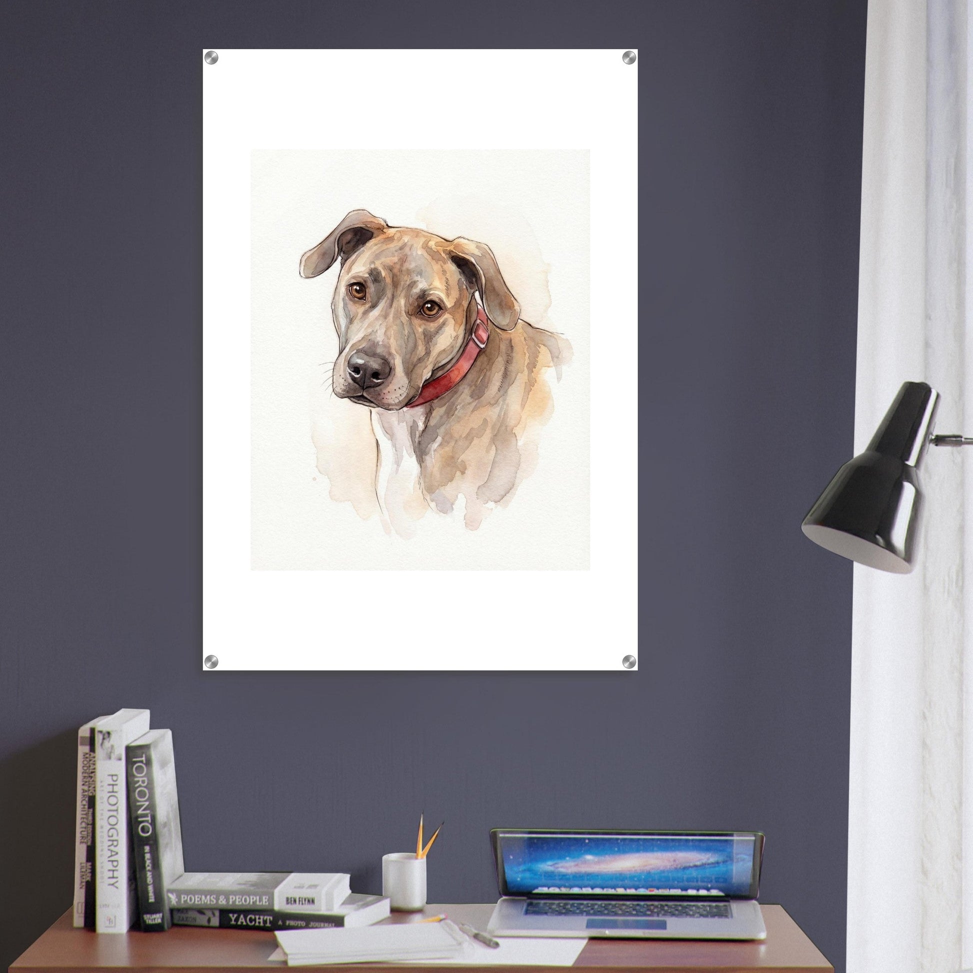 Watercolor Pet Lover Acrylic Print | Vibrant Animal Art | Custom Home Decor Gift | Loki's Shop Too